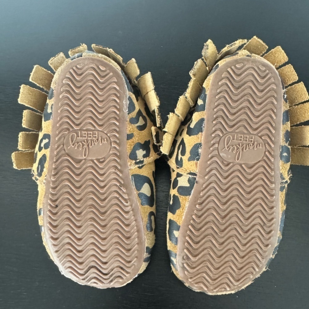 Monkey Feet Baby Shoes Moccasins leopard print sz 12-18 months - Picture 6 of 6
